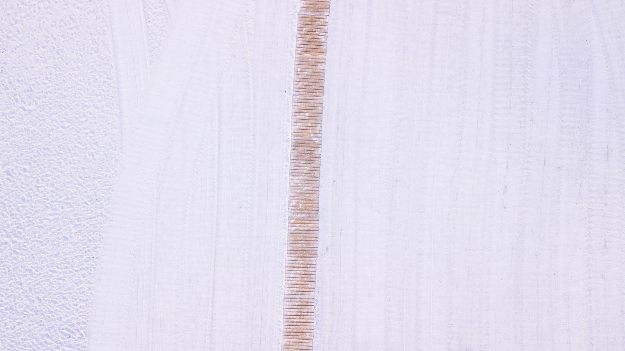 Detail of satin stitch on linen